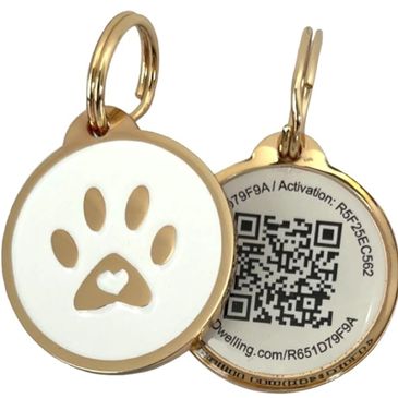 name tag with QR code